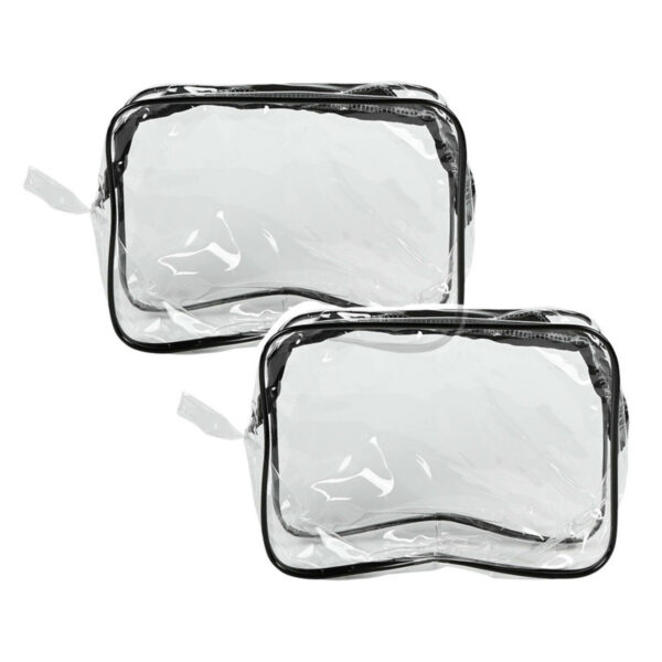 Benson Care Toilettas - 2x - ophang lus - transparant - 20 x 8 x 12 cm