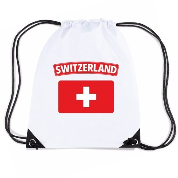 Nylon sporttas Zwitserse vlag wit