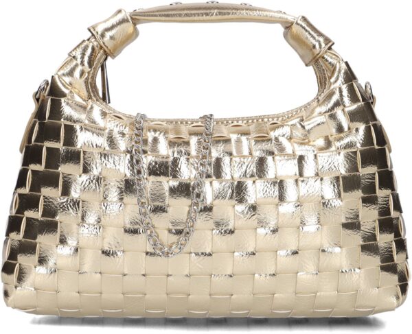 Núnoo Schoudertas
Dames Dandy Braided Recycled Cool, Materiaal: Leer, Kleur: Goudkleurig