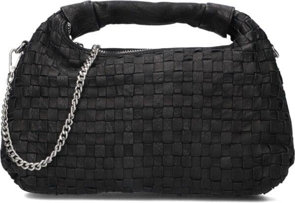 Núnoo Schoudertas
Dames Dandy Braided, Materiaal: Leer, Kleur: Zwart