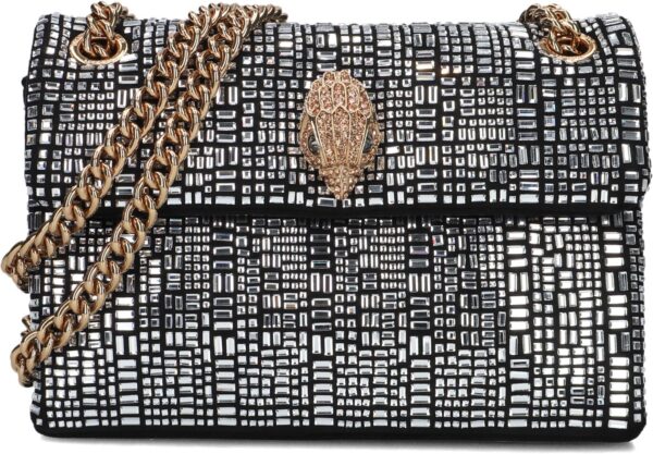 Kurt Geiger London Schoudertas
Dames Mini Kensington Crystals, Materiaal: Suède, Kleur: Zwart