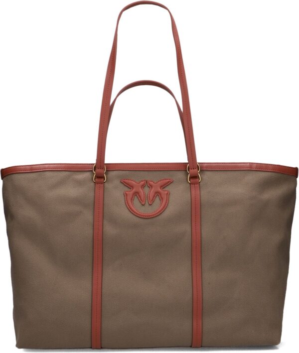 Pinko Shopper
Dames Miranda Shopper Extra, Materiaal: Textiel, Kleur: Bruin