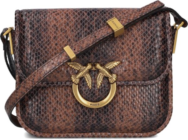 Pinko Schoudertas
Dames Love Box Bag Fl Mini Pelle, Materiaal: Leer, Kleur: Bruin