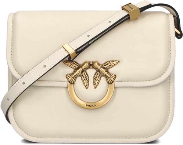 Pinko Schoudertas
Dames Love Box Bag, Materiaal: Leer, Kleur: Wit