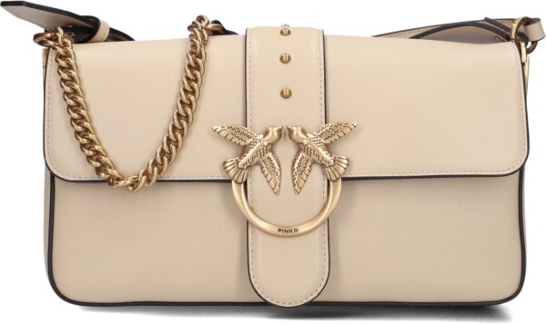 Pinko Schoudertas
Dames Love One Classic Slouchy, Materiaal: Leer, Kleur: Beige