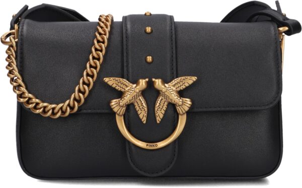 Pinko Schoudertas
Dames Love One Mini Slouchy, Materiaal: Leer, Kleur: Zwart