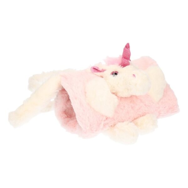 Pluche unicorn schoudertas kind 20x18x5cm