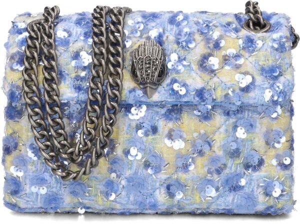 Kurt Geiger London Schoudertas
Dames Sequins Mini Kensington, Materiaal: Textiel, Kleur: Blauw