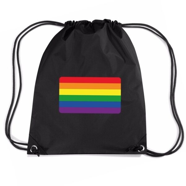 Sporttas met rijgkoord vlag Regenboog