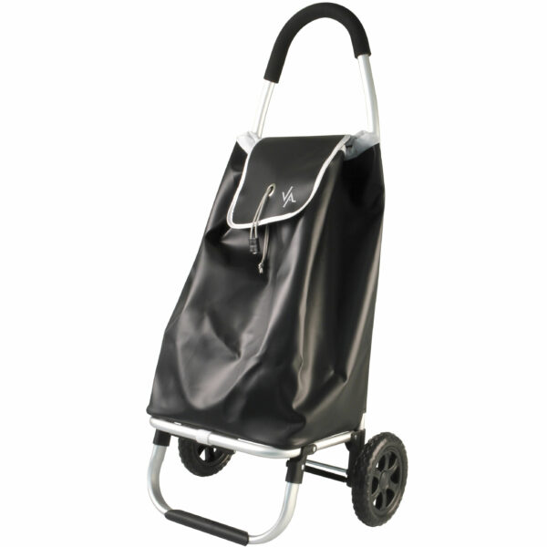 AMIG Boodschappentrolley - zwart - 50 liter - aluminium frame - opvouwbaar