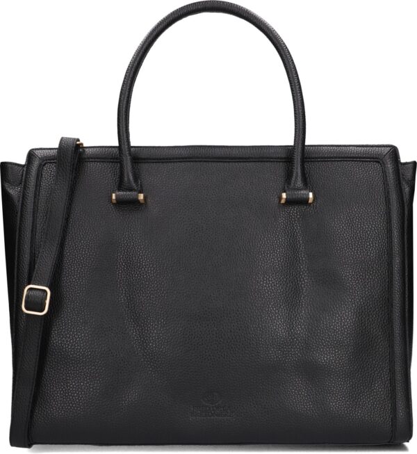 Fred de la Bretoniere Handtas
Dames Mika Businessbag, Materiaal: Leer, Kleur: Zwart