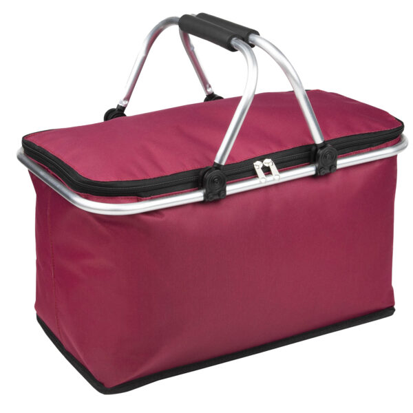 Koeltas - rood - 48 x 28 x 25 cm - boodschappenmand - draagtas