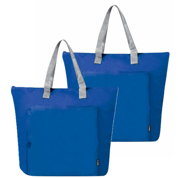 Koeltas Bondi - 2x - blauw - lunchpakket of drankjes - 15 liter - 45 x 36 x 9 cm - shopper model