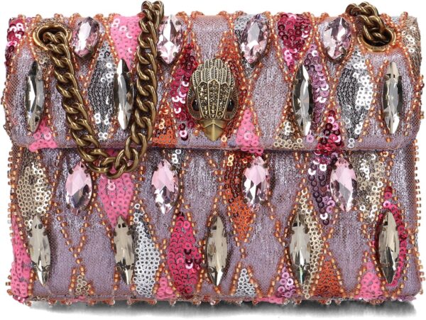 Kurt Geiger London Crossbodytas
Dames Sequin Mini Kensington, Materiaal: Textiel, Kleur: Roze