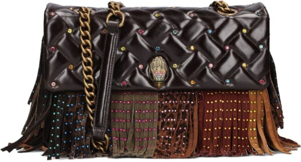 Kurt Geiger London Schoudertas
Dames Lg Kensington Fringe, Materiaal: Leer, Kleur: Brons