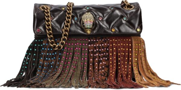 Kurt Geiger London Schoudertas
Dames Mini Kensington Fringe, Materiaal: Leer, Kleur: Bruin