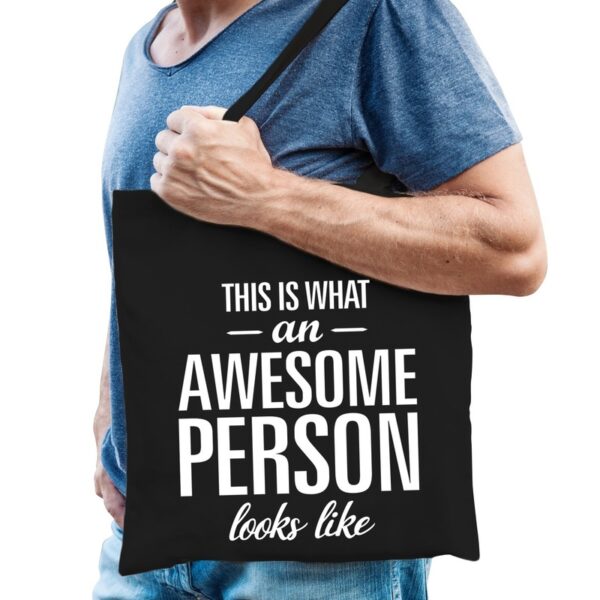Zwart katoenen kadotas Awesome person