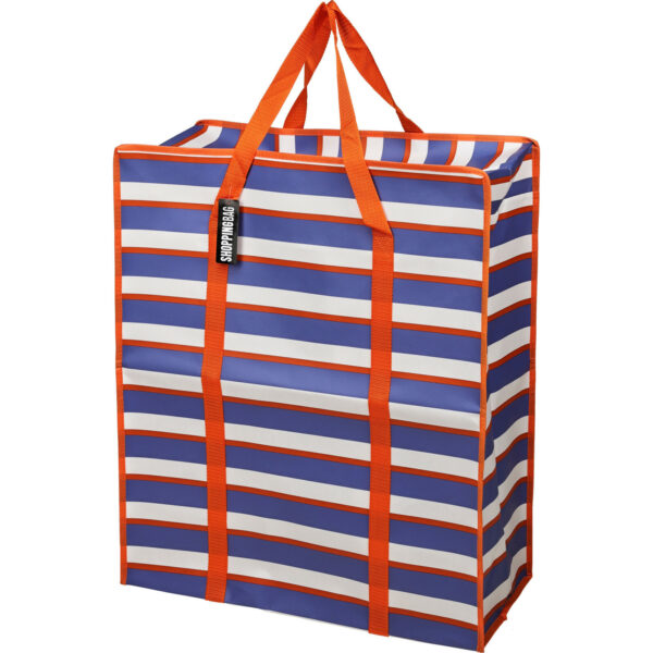 Grote opberg tas voor dekens/kussens/speelgoed - met rits - Retro kleuren mix - 55 x 27 x 65 cm