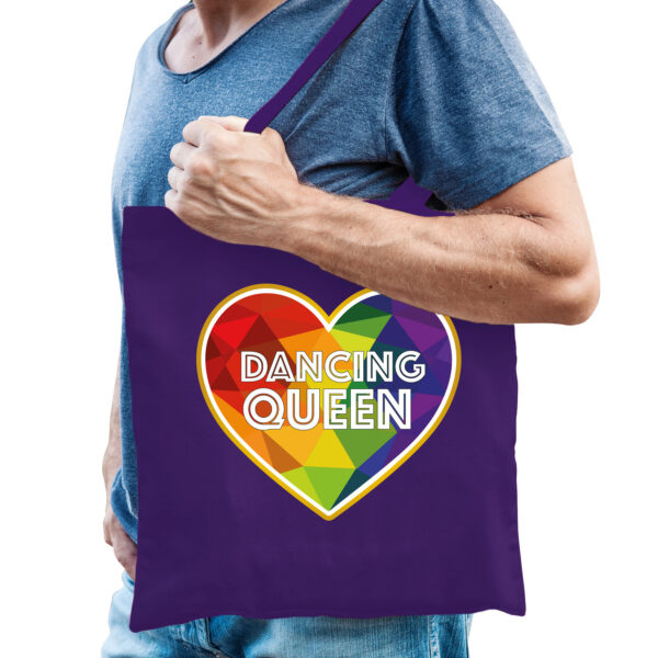 Bellatio Decorations Gay Pride tas - dancing queen - katoen - 42 x 38 cm - LHBTI