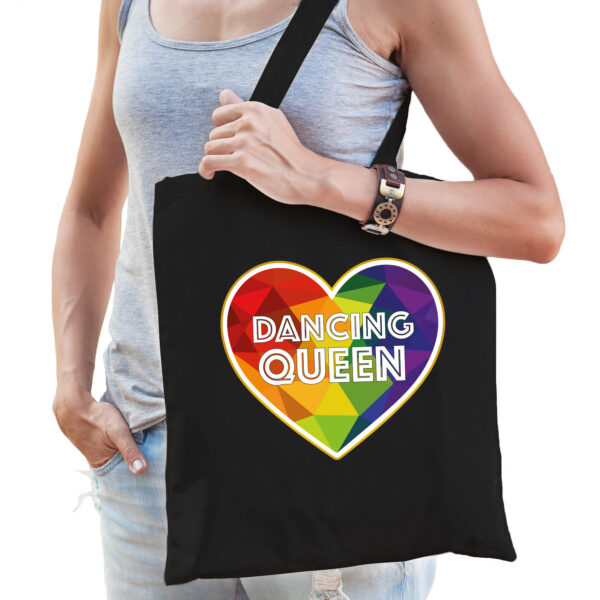 Bellatio Decorations Gay Pride tas - dancing queen - katoen - 42 x 38 cm - LHBTI