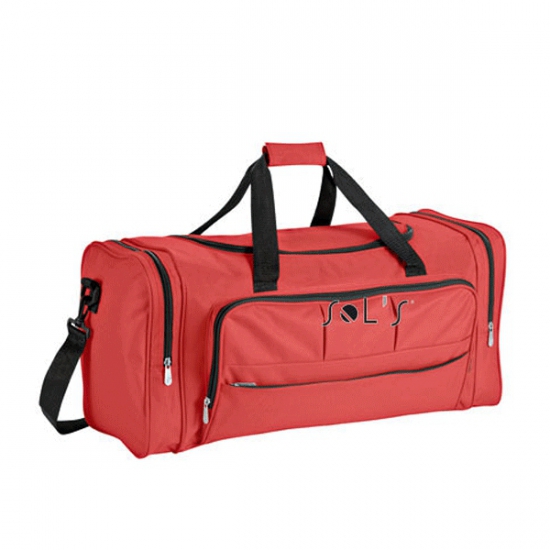 Sol's Reistas/weekendtas/sporttas - rood - 62 x 30 x 26 cm