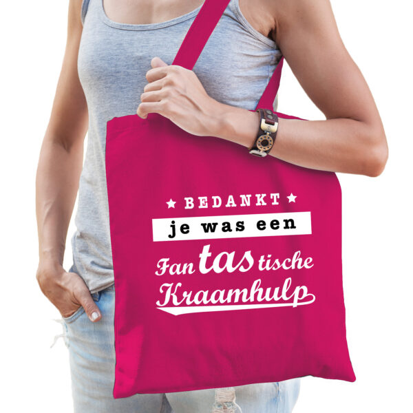 Kraamhulp cadeau tas fuchsia roze voor dames
