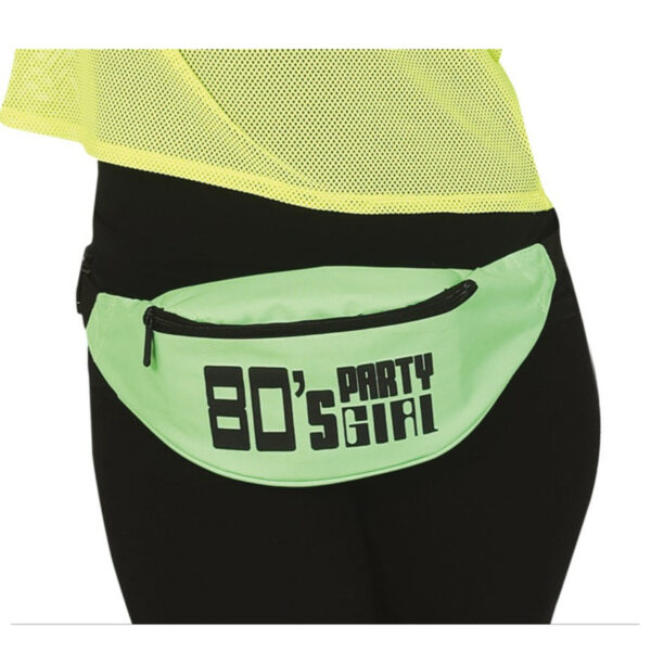 Fiestas Foute 80s/90s print party heuptasje - neon groen - jaren 80/90 verkleed accessoires - volwassenen