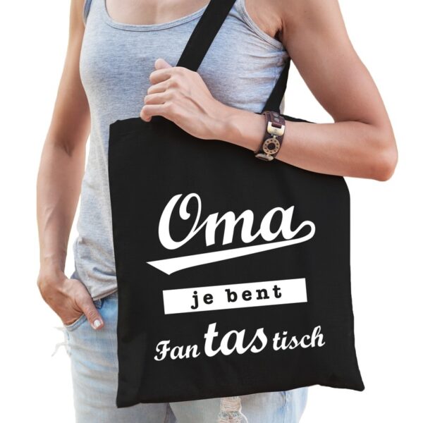 Zwart katoenen kadotas voor omas