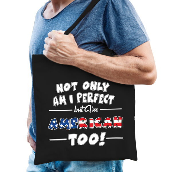 Not only perfect but American / Amerika too fun cadeau tas voor heren