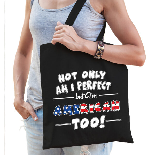 Not only perfect but American / Amerika too fun cadeau tas voor dames
