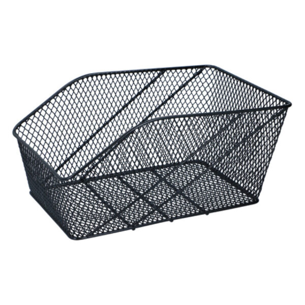 Dunlop Fietsmand voor bagagedrager - zwart - metaal - 13 liter - 46 x 30 x 13 cm - incl. Tyraps