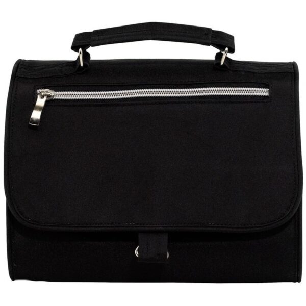 Luxe toilettas/make-up tas - zwart - 25 x 18 cm - Reis etui