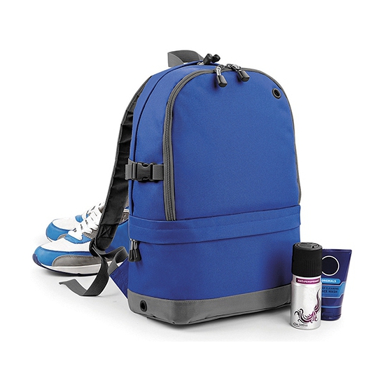 Bagbase sportieve rugzak/rugtas - blauw - 18 liters - 44 x 31 x 16 cm - met laptop vak
