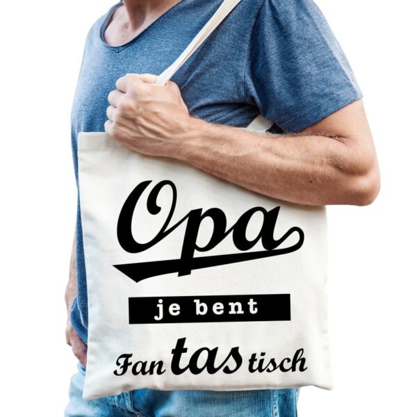 Cadeau tas voor opa van katoen
