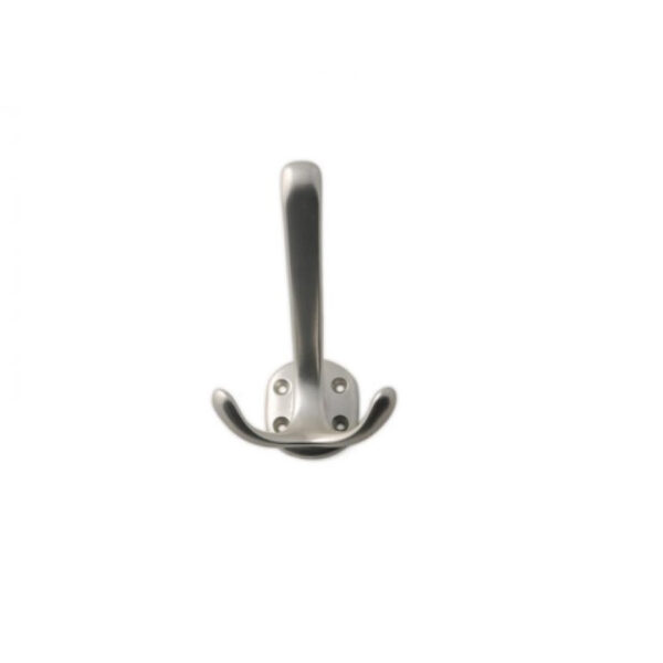 Siro kapstokhaken - dubbele haak - aluminium - 11cm