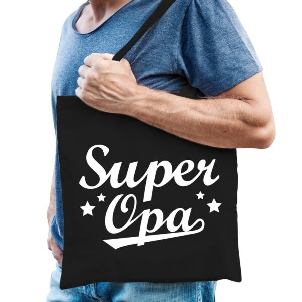 Zwart katoenen kadotas voor opa