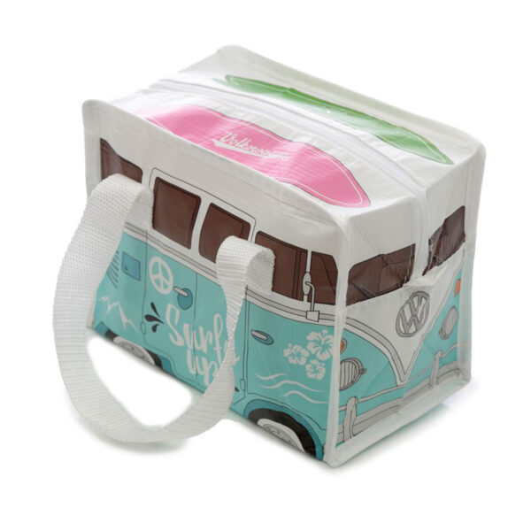 Lunchtas - Volkswagen - licht blauw - 4 liter - 16 x 21 x 12 cm - picknick/strand