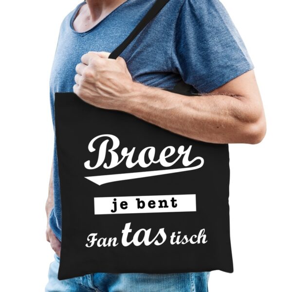 Zwart katoenen kadotas voor broer
