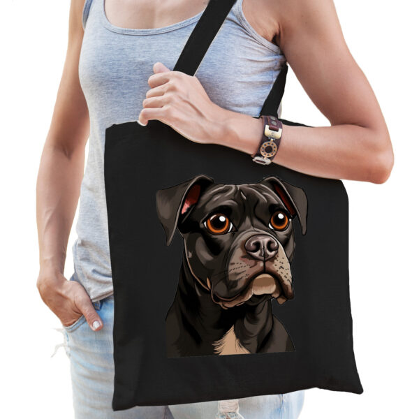BD Cadeau tas voor hondenliefhebbers - zwart - Boxer - Cartoon