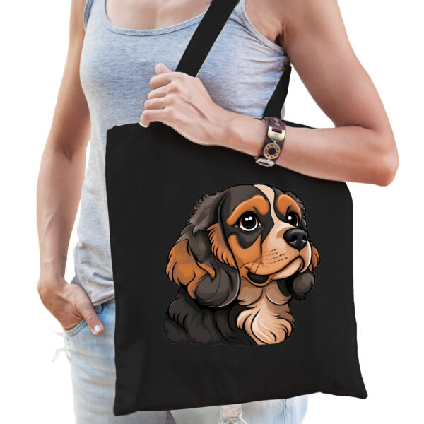 BD Cadeau tas hondenliefhebbers - zwart - Cavalier Kingcharles Spaniel