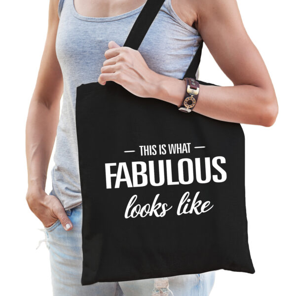 This is what fabulous looks like cadeau tas zwart voor fantastische dames