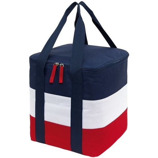 Grote koeltas blauw/wit/rood