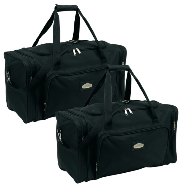 Reistas/weekendtas/sporttas Laser - 2x - 58 x 28 x 33 cm - zwart