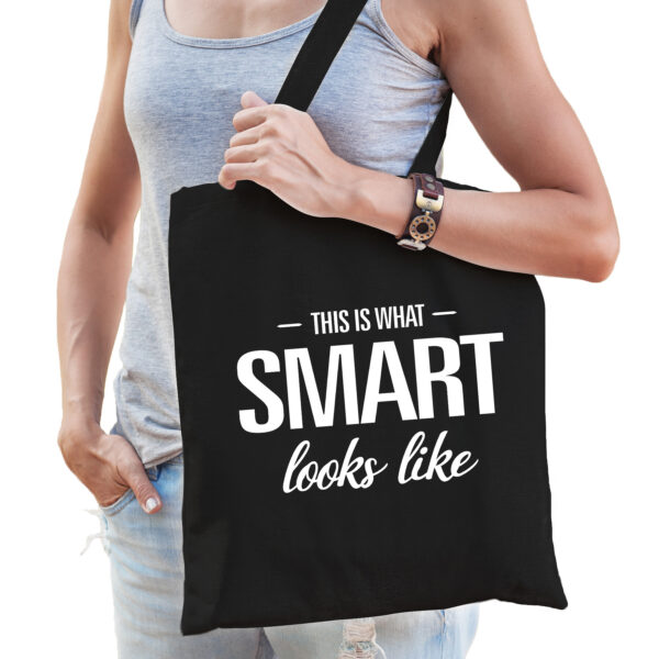 This is what smart looks like cadeau tas zwart voor intelligente dames