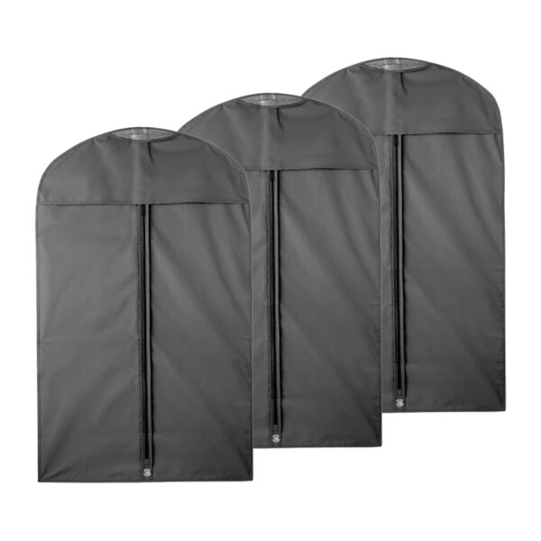 Beschermhoes voor kleding - 3x - 100 x 60 cm - Zwart - Kledinghoezen