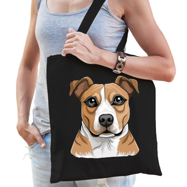 BD Cadeau tas voor hondenliefhebbers - zwart - Staffordshire terrier