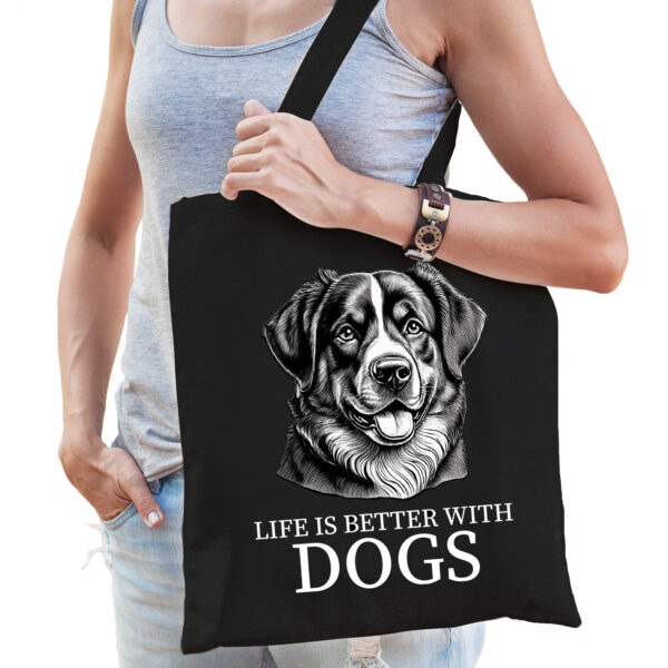 BD Cadeau tas voor hondenliefhebbers - zwart - Berner Sennen hond