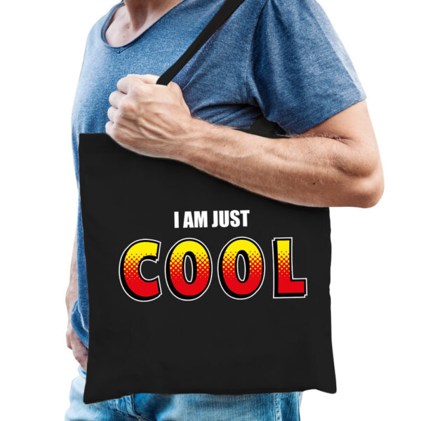 I am just cool tas / shopper zwart katoen heren