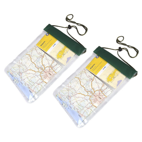 Waterdichte tas - 2x - PVC - 40 x 26,5 cm - met koord - reisaccessoire