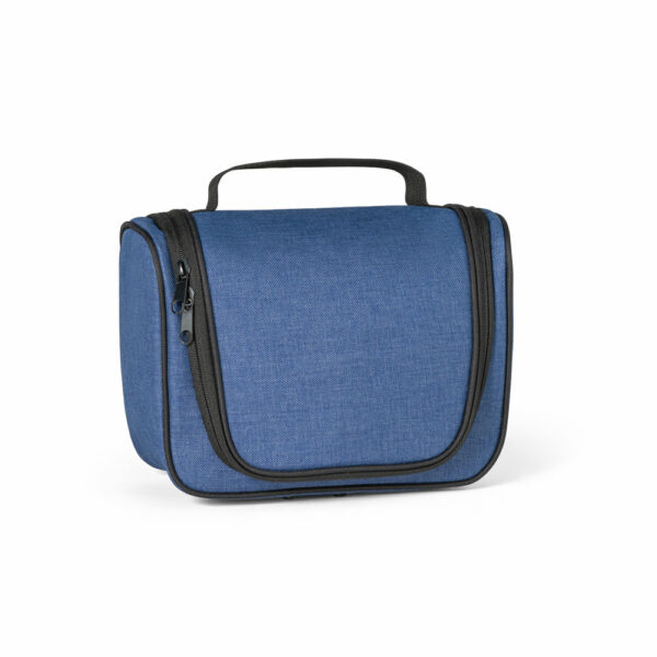 Toilettas Traveler - ophangbaar aan haak - blauw - 25 x 18 x 10 cm - polyester - kind/volwassenen
